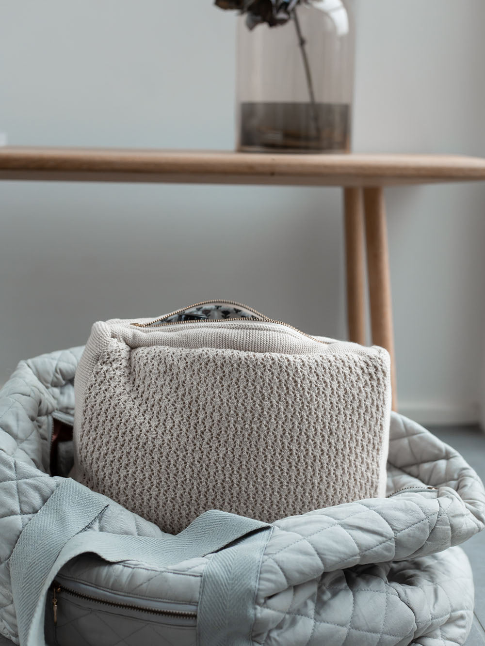 Strikket toilettaske