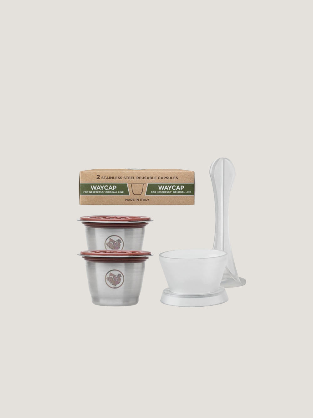 Genanvendelig kaffekapsel til Nespresso® med silikonelåg