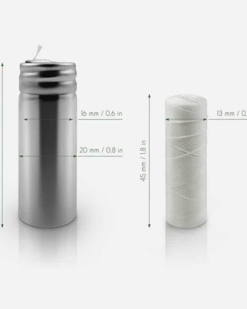 Tandtråd med metalbeholder