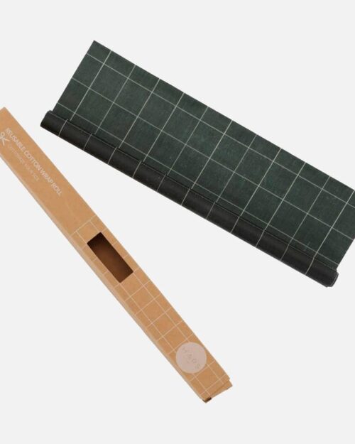 Bivokspapir i rulle olive check