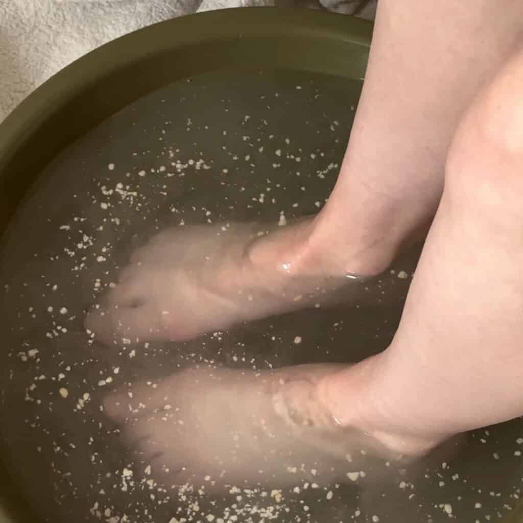 Fodbad med badesalt