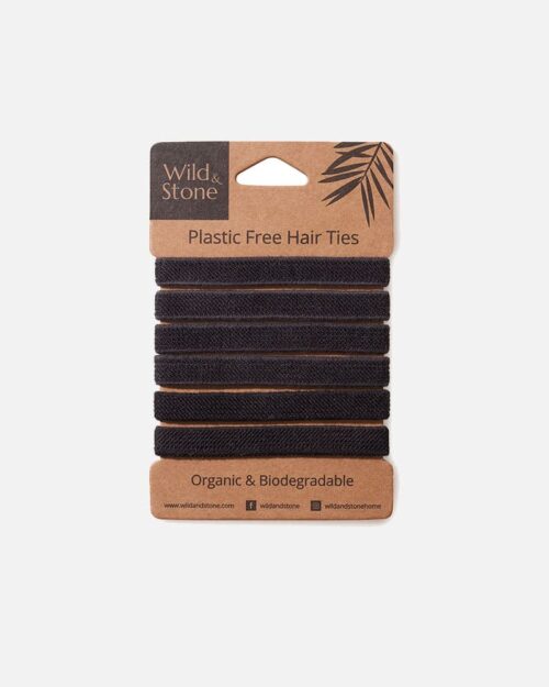 Plastikfrie hårelastikker sort