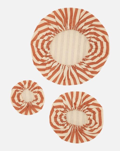 cotton covers terracotta stripes