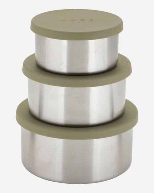 Steel trio large i farven olive