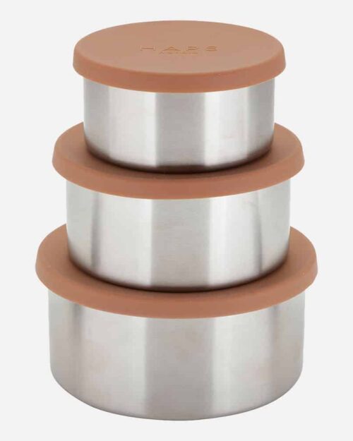 Steel trio large i farven terracotta