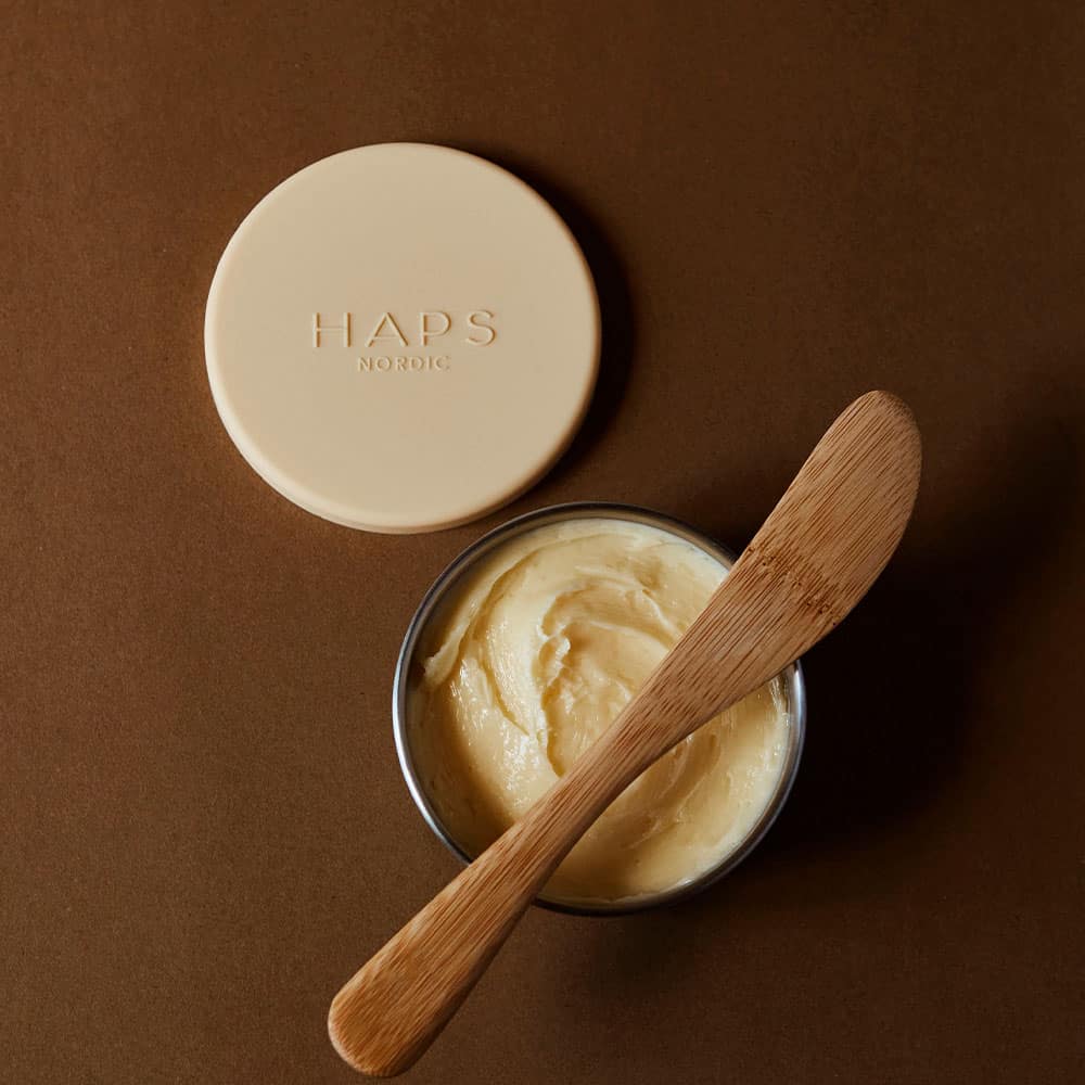 Skål i stål med silikonelåg