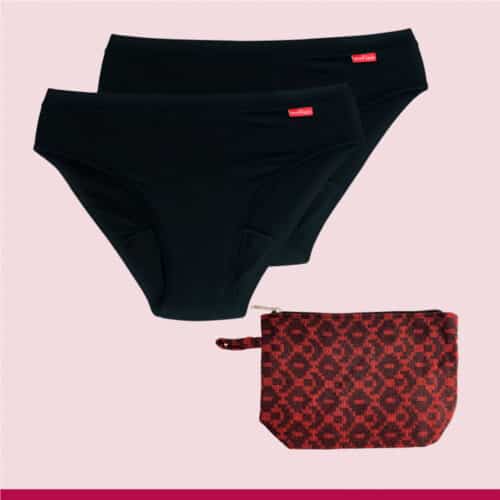 Menstruationstrusser teenager starter kit bikini brief