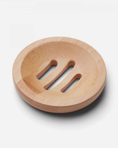 Lille rund sæbeholder i bambus